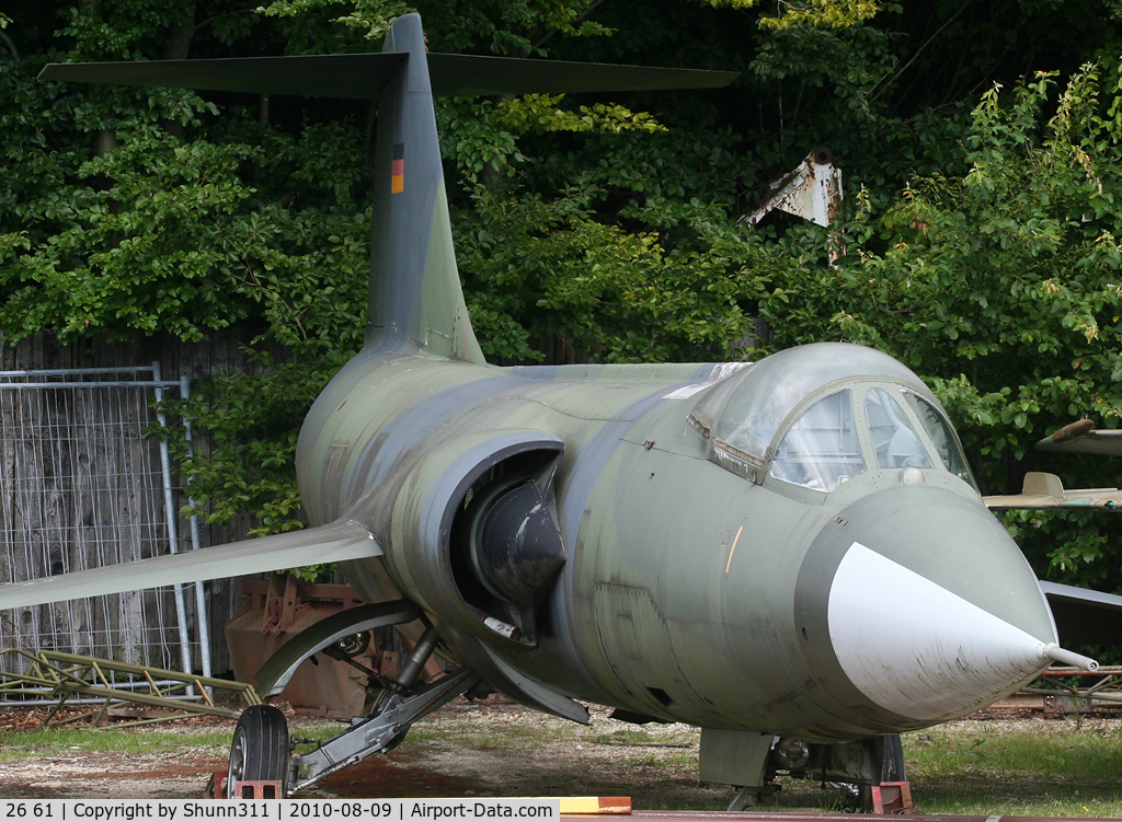 26 61, Lockheed F-104G Starfighter C/N 683-7407, S/n 7407 - F-104G stored near the car park @ Hermeskeil Museum...