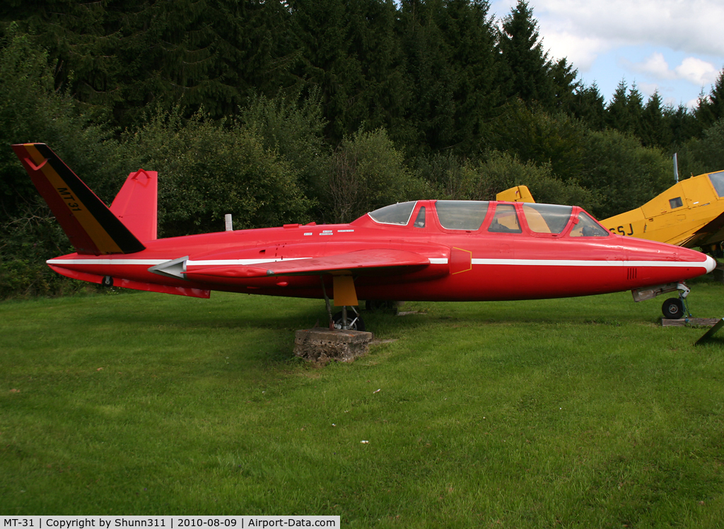MT-31, Fouga CM-170R Magister C/N 288, Mix of s/n 410 and MT-43... Preserved @ Hermeskeil Museum in Red Devils c/s...