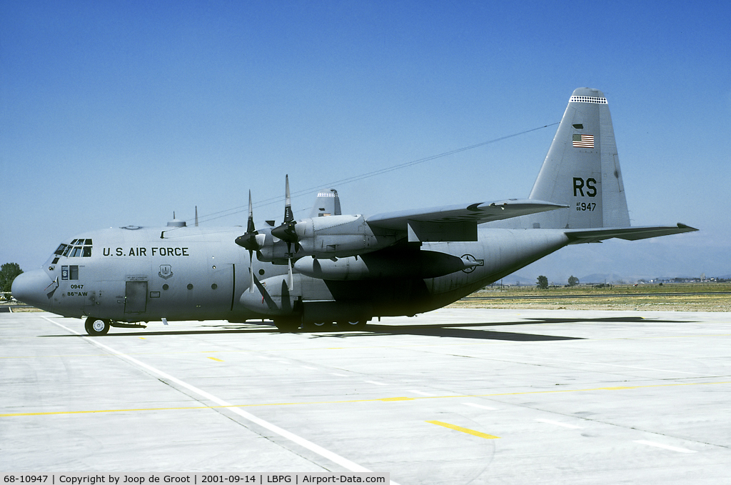 68-10947, 1968 Lockheed C-130E Hercules C/N 382-4327, USAF Co-operative Key transport