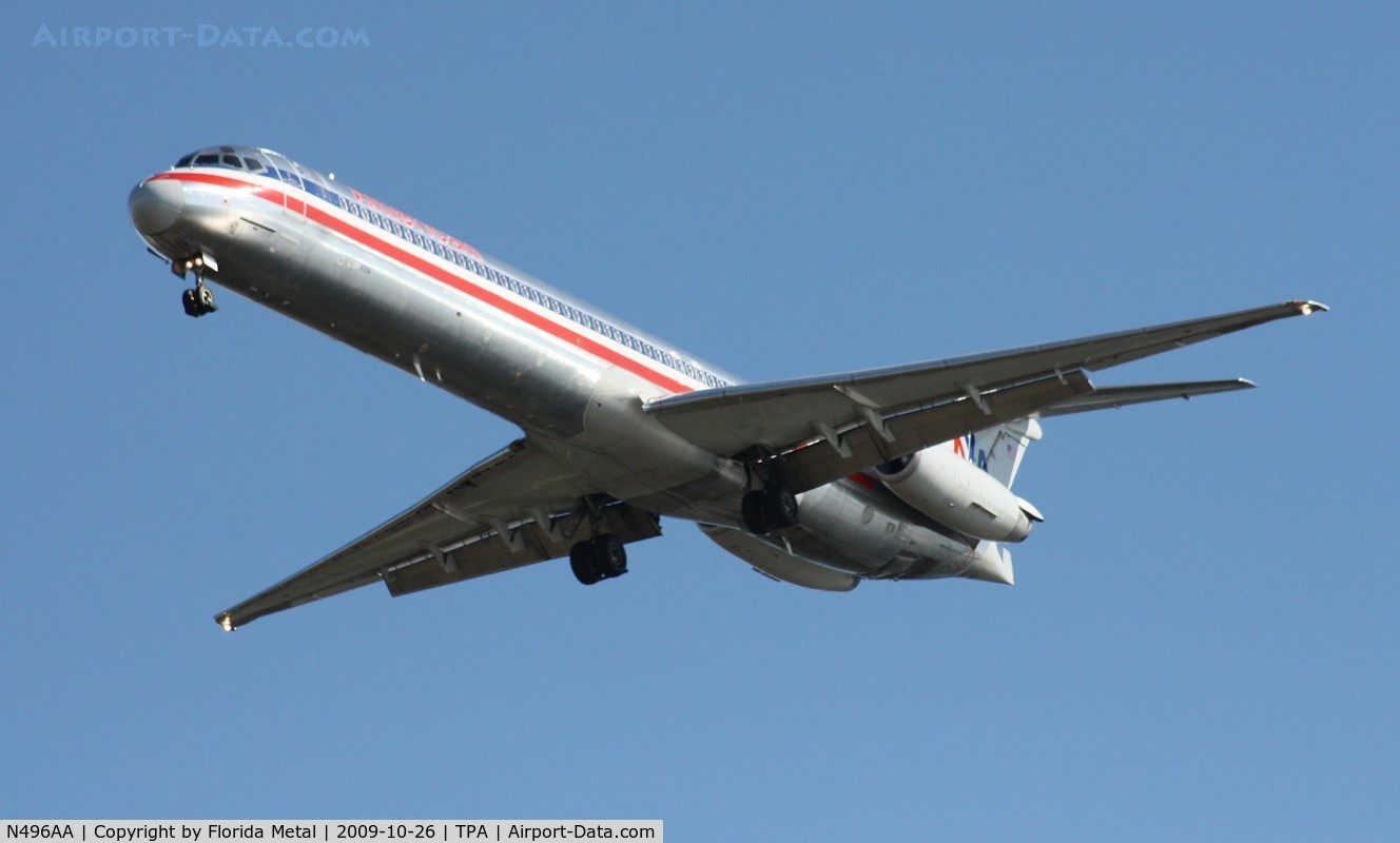 N496AA, 1989 McDonnell Douglas MD-82 (DC-9-82) C/N 49734, American MD-82