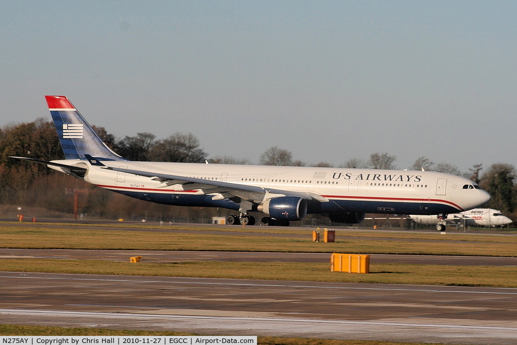 N275AY, 2000 Airbus A330-323 C/N 0370, US Airways A330 departing from RW05L