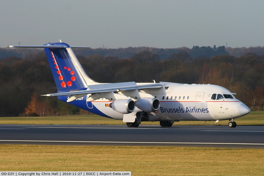 OO-DJY, 1997 British Aerospace Avro 146-RJ85 C/N E.2302, Brussels Airlines RJ85 just landed on RW05R