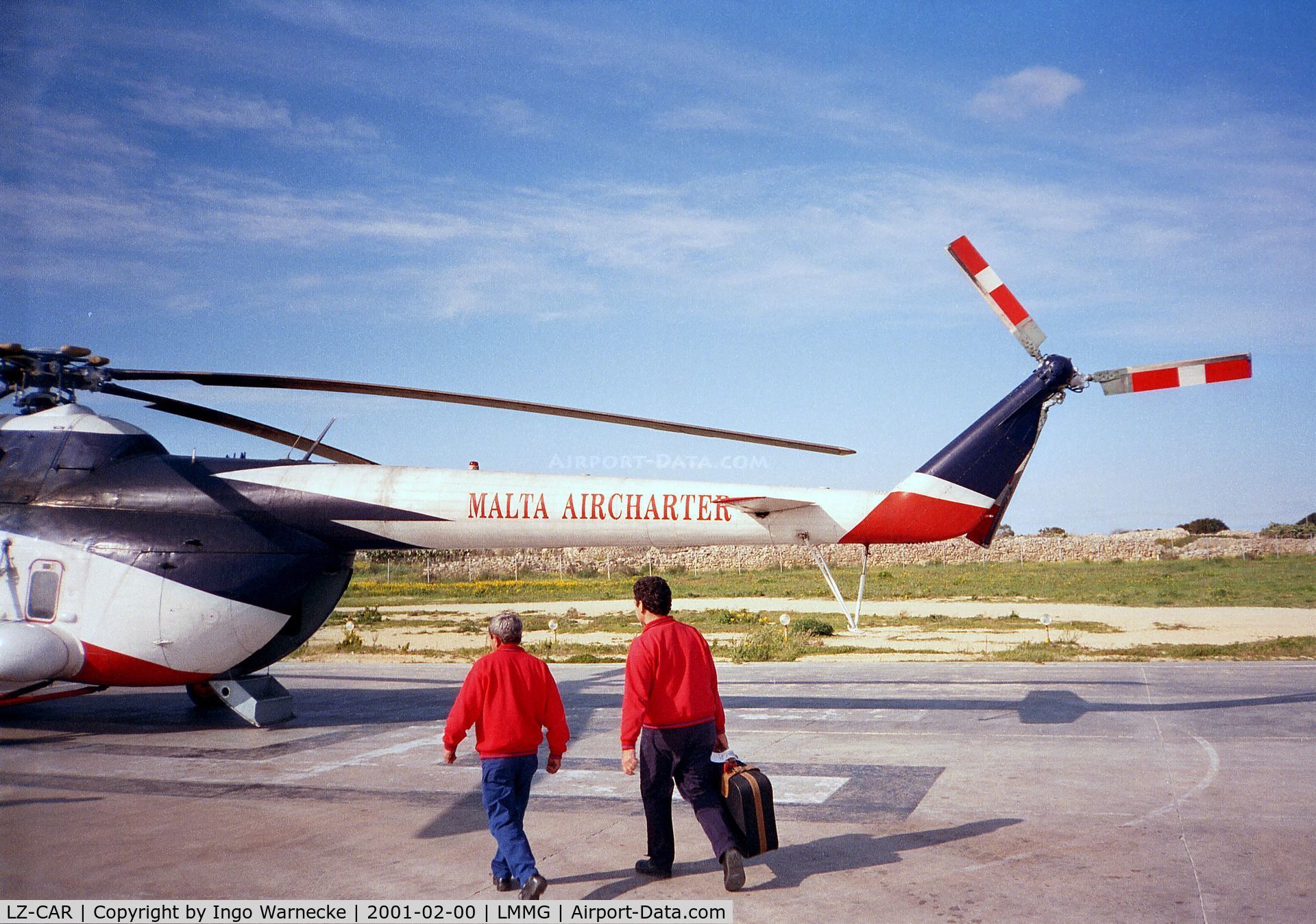 LZ-CAR, Mil Mi-8P Hip C/N 8606, Mil Mi-8P HIP operated for Malta Aircharter at Gozo heliport