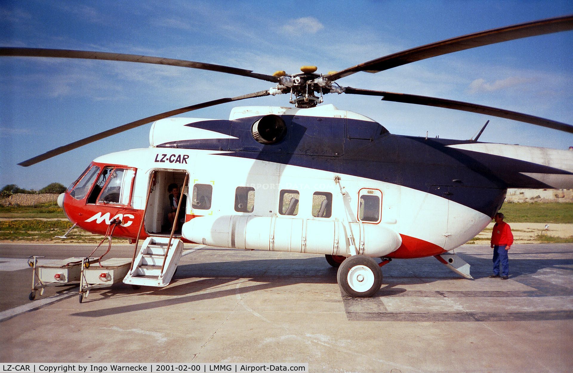 LZ-CAR, Mil Mi-8P Hip C/N 8606, Mil Mi-8P HIP operated for Malta Aircharter at Gozo heliport