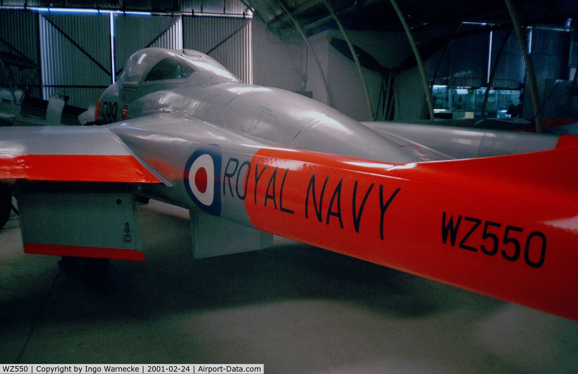 WZ550, 1953 De Havilland DH-115 Vampire T.11 C/N 15109, De Havilland D.H.115 Vampire T11 at the Malta Aviation Museum at Ta'Qali