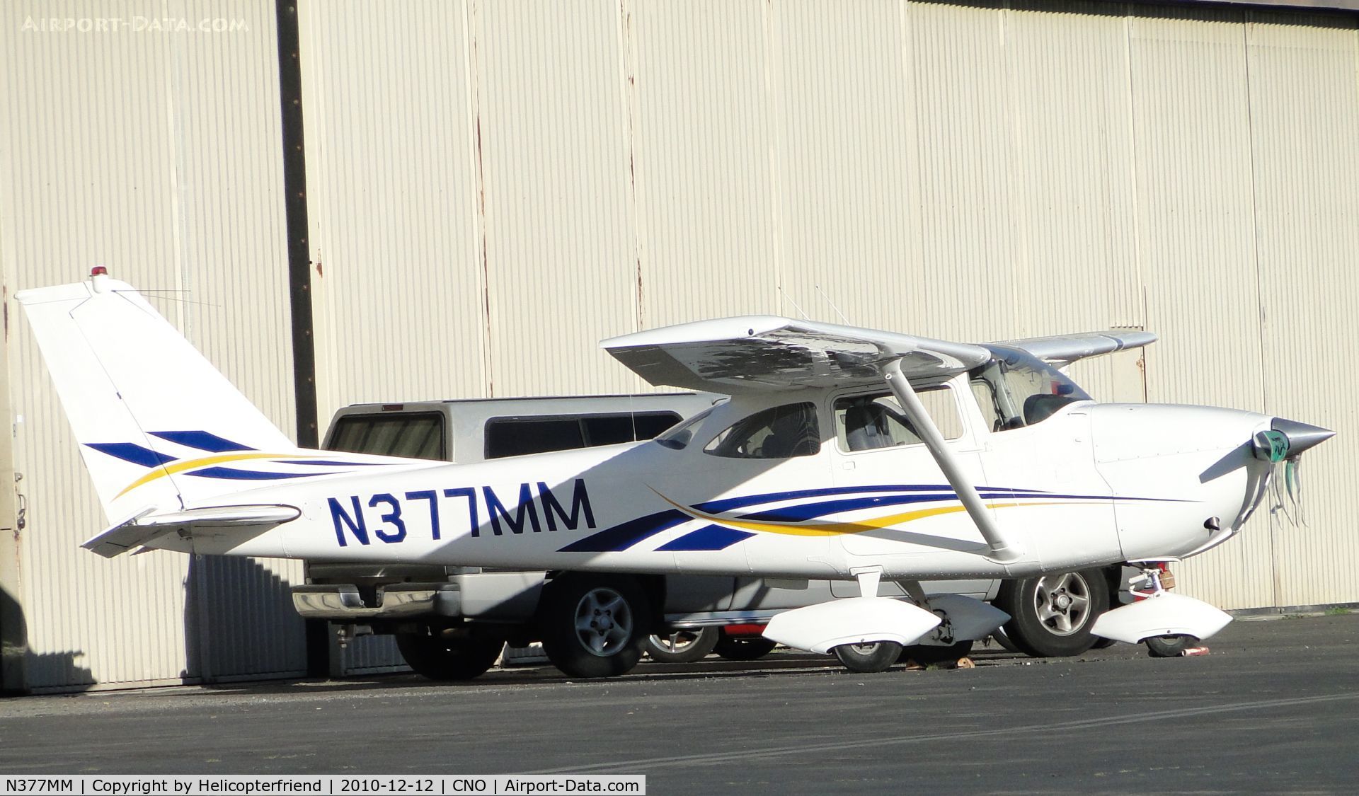 N377MM, 1967 Cessna 172H C/N 17256133, Parked by hanger
