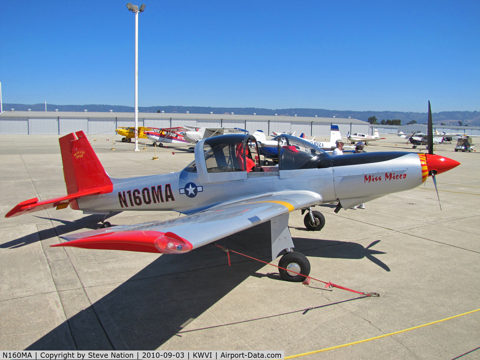 N160MA, 2001 Meyers MAC-145B C/N 260009, Locally-based 2001 Micco MAC-145B in pseudo-USAF markings 'Miss Micco'  @ 2010 Watsonville Fly-in