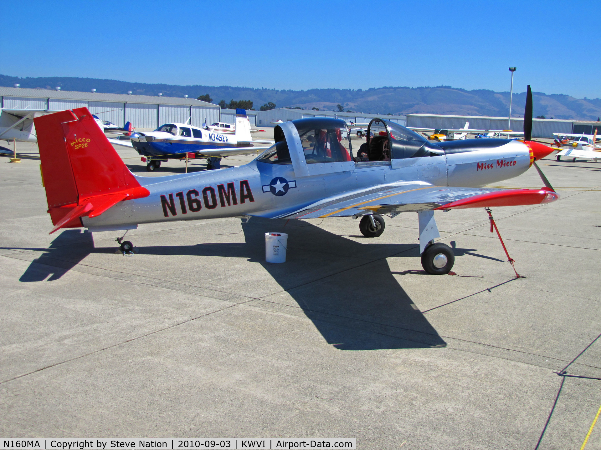 N160MA, 2001 Meyers MAC-145B C/N 260009, Locally-based 2001 Micco MAC-145B in pseudo-USAF markings 'Miss Micco'  @ 2010 Watsonville Fly-in