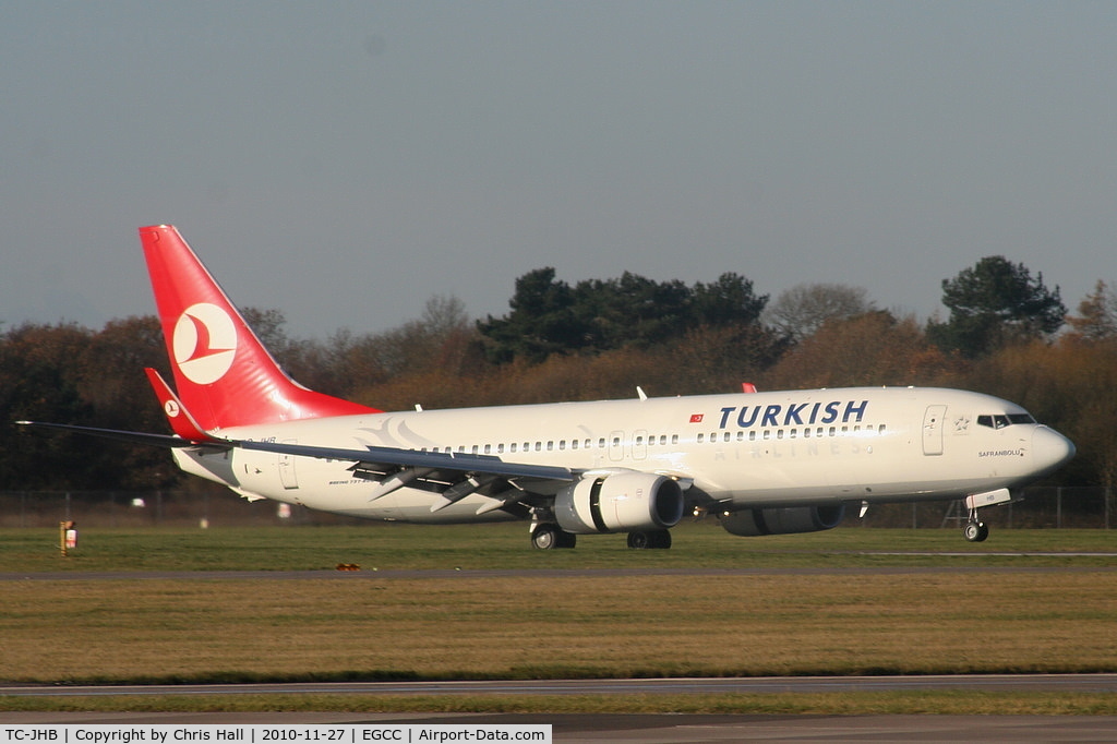TC-JHB, 2008 Boeing 737-8F2 C/N 35741, Turkish Airlines B737 touching down on RW05L
