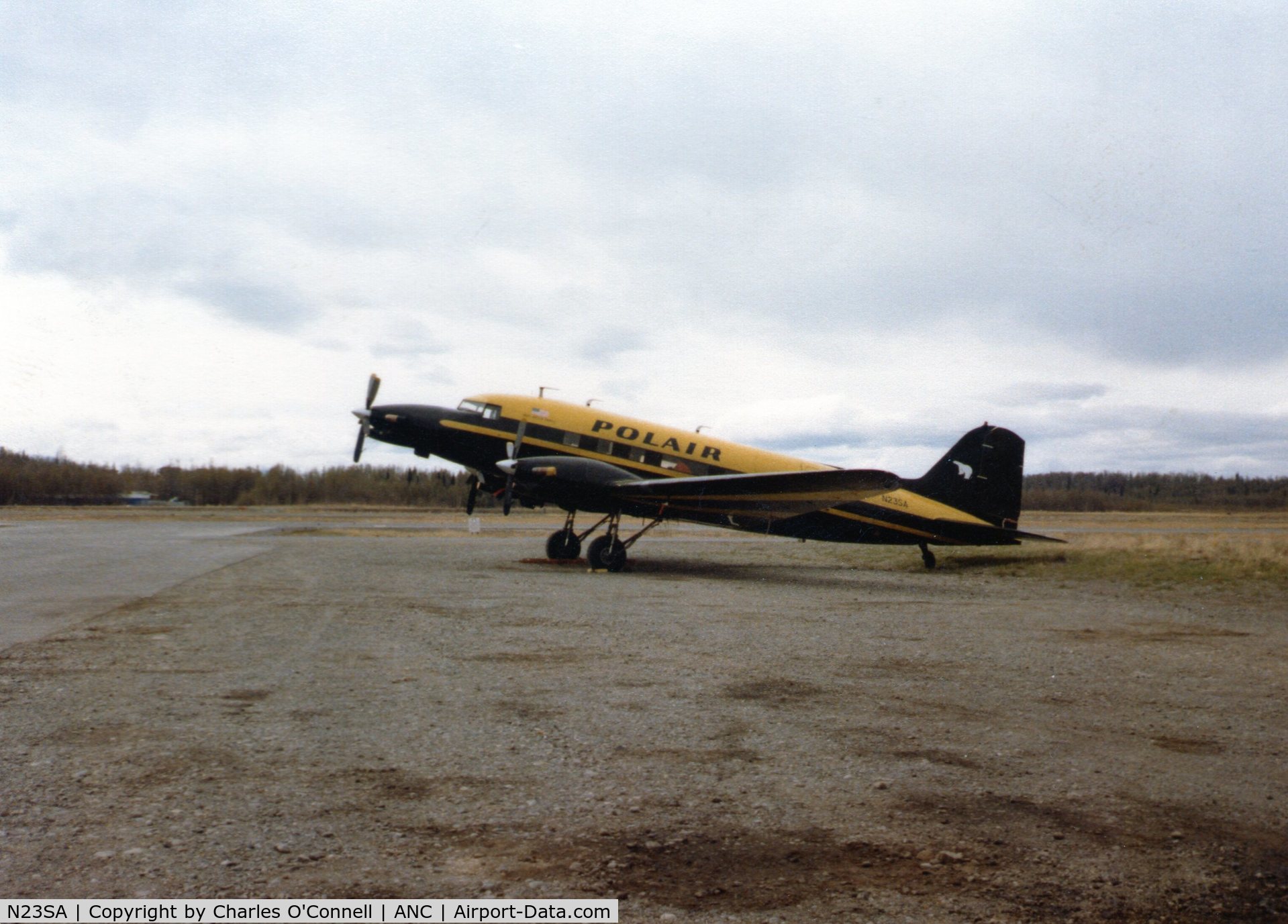 N23SA, 1942 Conroy (Douglas) Tri Turbo Three (DC-3A-S1C3G) C/N 4903, N nbr visable on tail section.