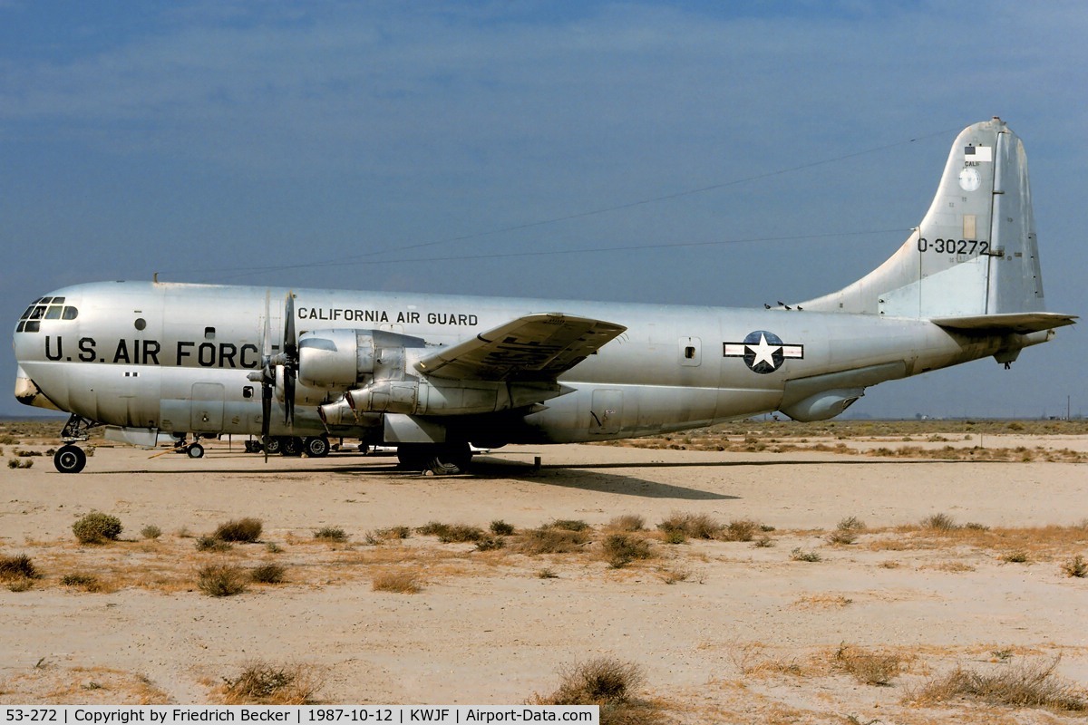 53-272, 1953 Boeing KC-97L Stratofreighter C/N 17054, parked at General William J. Fox Field