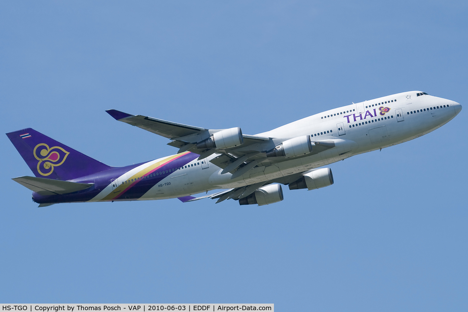 HS-TGO, 1993 Boeing 747-4D7 C/N 26609, Thai Airways International