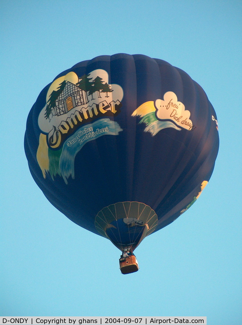 D-ONDY, 1999 Cameron Balloons Ltd. CAM N-105 C/N 4630, WIM 2004