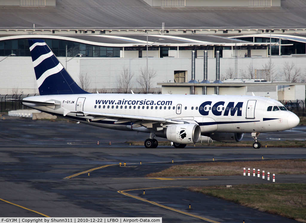 F-GYJM, 1999 Airbus A319-112 C/N 1145, Taxiing holding point rwy 14L for departure after maintenance...
