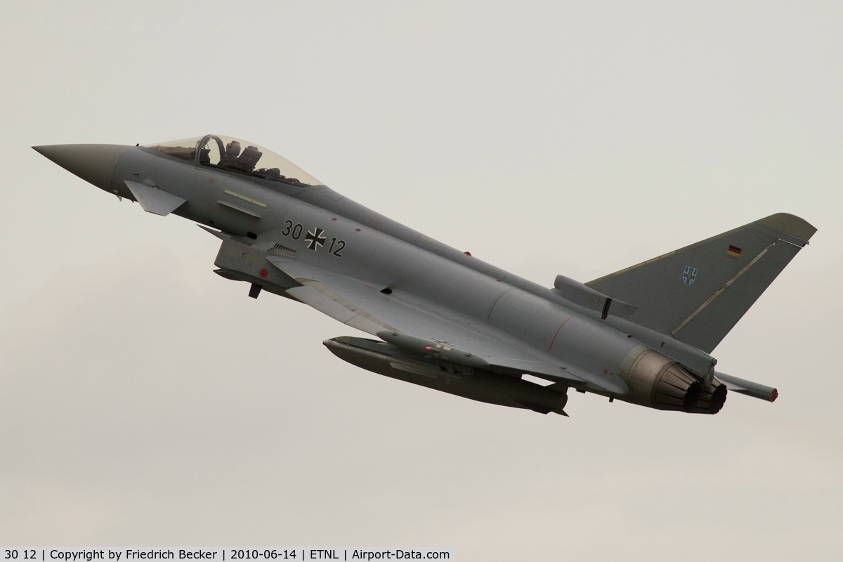 30 12, 2006 Eurofighter EF-2000 Typhoon S C/N GS006, departure from Laage
