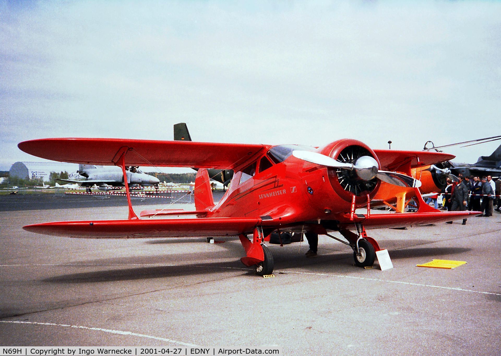 N69H, 1943 Beech D17S Staggerwing C/N 4896, Beechcraft D17S Staggerwing at the AERO 2001, Friedrichshafen