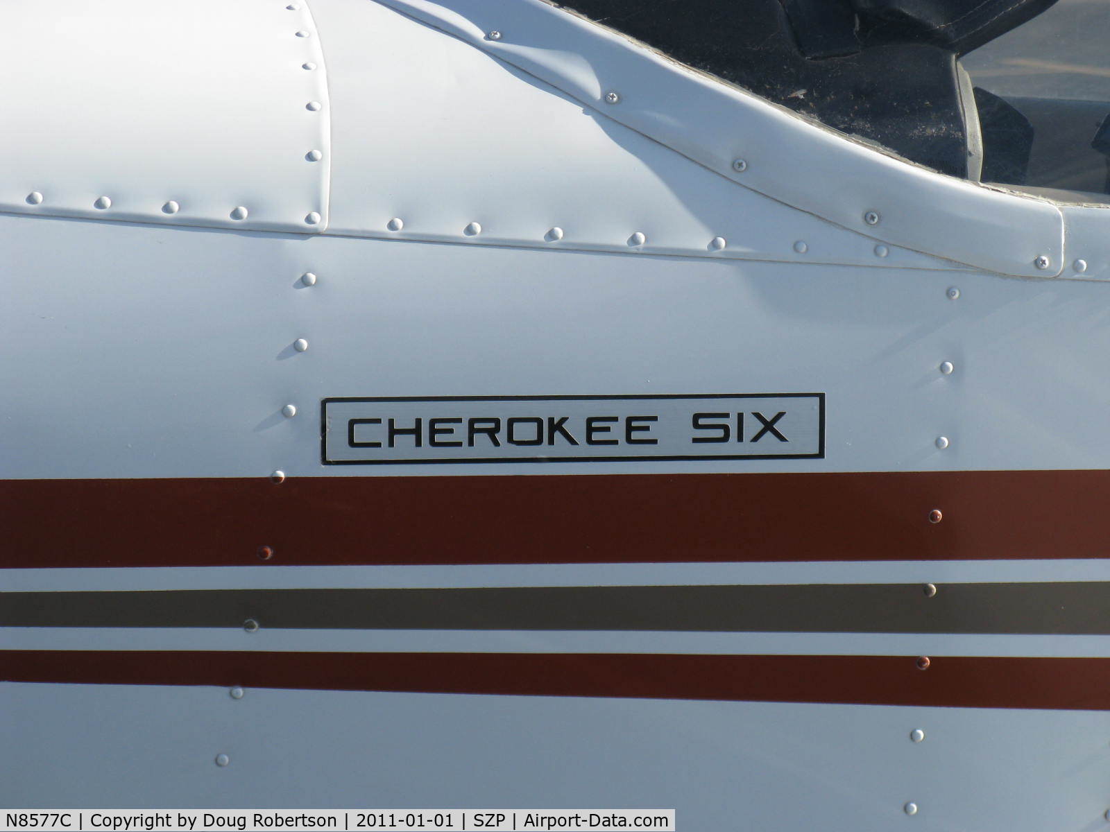 N8577C, 1976 Piper PA-32-300 Cherokee Six Cherokee Six C/N 32-7740001, 1976 Piper PA-32-300 CHEROKEE SIX, Lycoming TIO-540 310 Hp Turbo upgrade, logo
