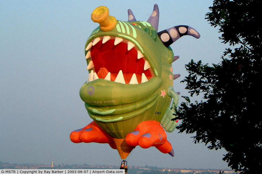 G-MSTR, 2001 Cameron Balloons Monster-110 C/N 4957, Cameron SS Monster-110 HAFB [4957] Ashton Court~G 07/08/2003