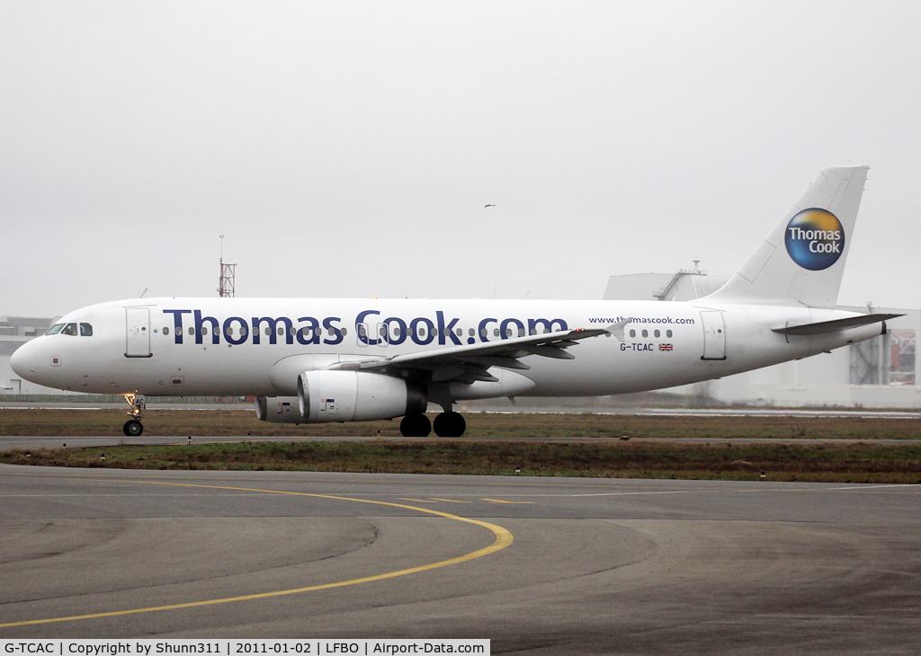 G-TCAC, 2001 Airbus A320-232 C/N 1411, Taxiing holding point rwy 32R