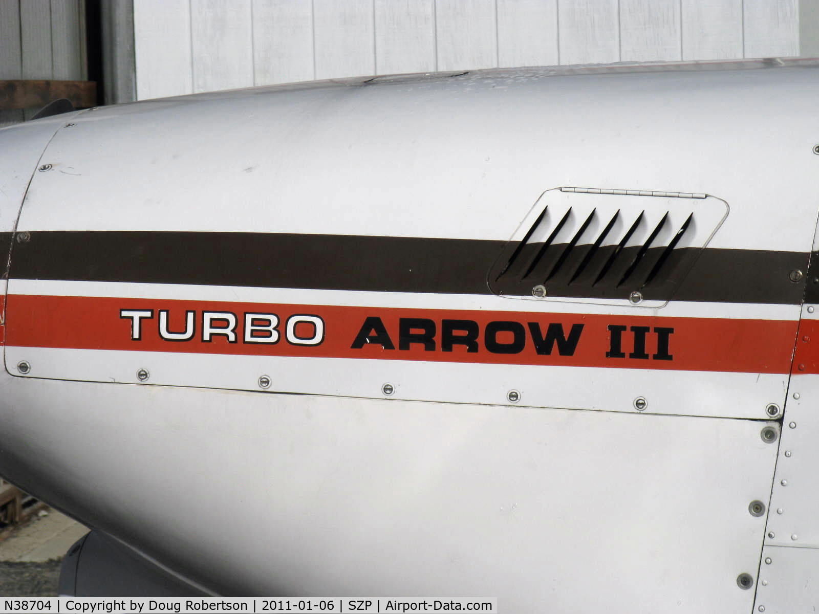 N38704, 1977 Piper PA-28R-201T Turbo Cherokee Arrow III C/N 28R-7703262, 1977 Piper PA-28R-201T TURBO ARROW III, Continental TSIO-360-F 200 Hp, logo