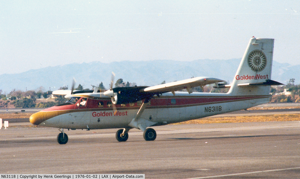 N63118, 1968 De Havilland Canada DHC-6-200 Twin Otter C/N 118, Golden Wesr Airlines