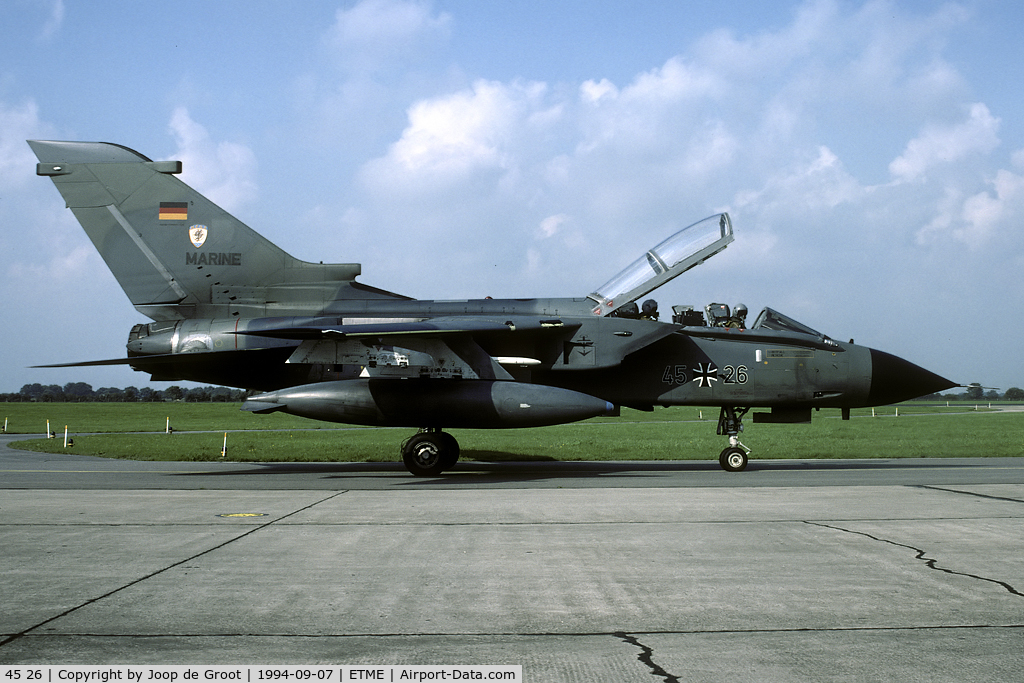 45 26, 1986 Panavia Tornado IDS C/N 568/GS174/4226, This German Navy Tornado was written off in 1998.