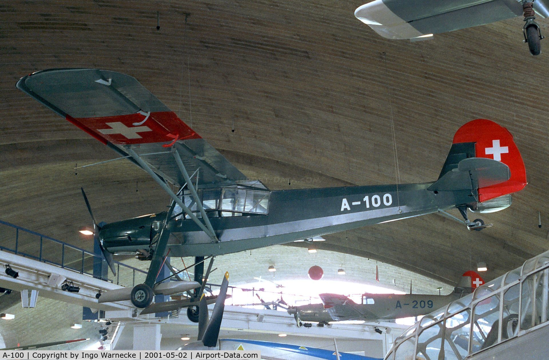 A-100, Fieseler Fi-156C-3 Storch C/N 1685, Fieseler Fi 156 C-3 Storch at the Fliegermuseum Dübendorf