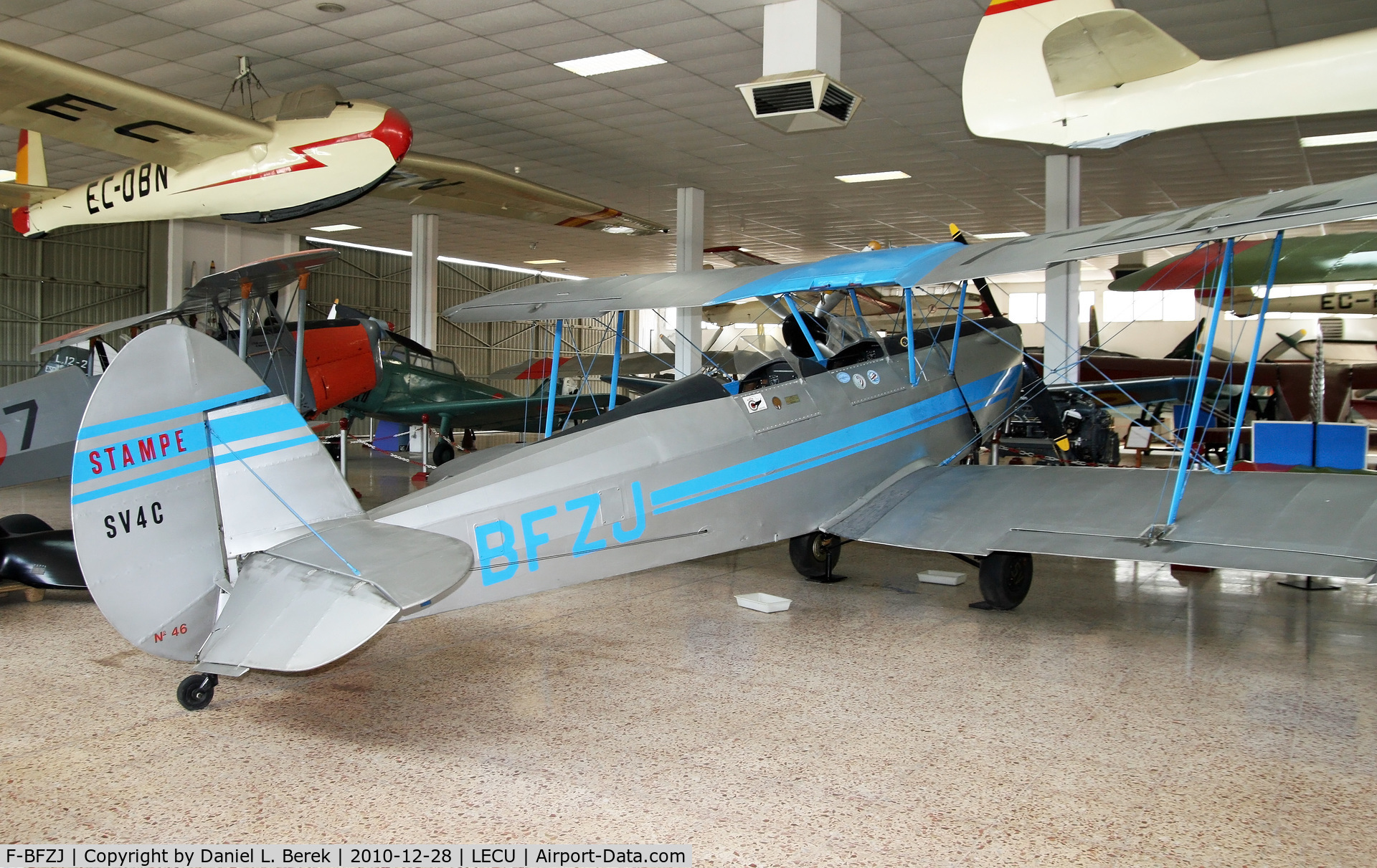 F-BFZJ, Stampe-Vertongen SV-4C C/N 46, Pretty French-registered Belgian biplane on display at the Museo del Aire, Cuatro Vientos, Madrid.