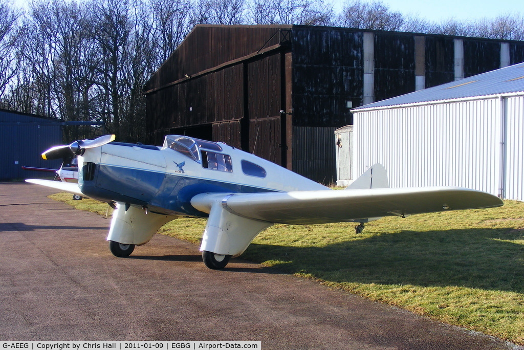 G-AEEG, 1936 Miles M-3A Falcon Major C/N 216, visitor from Old Warden