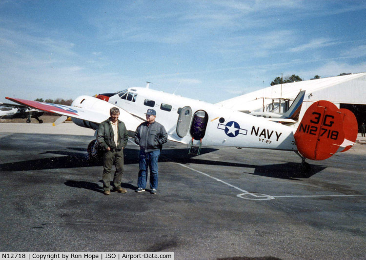 N12718, 1942 Beech UC-45J Expeditor C/N 39750, Taken sometime in the mid-1980's