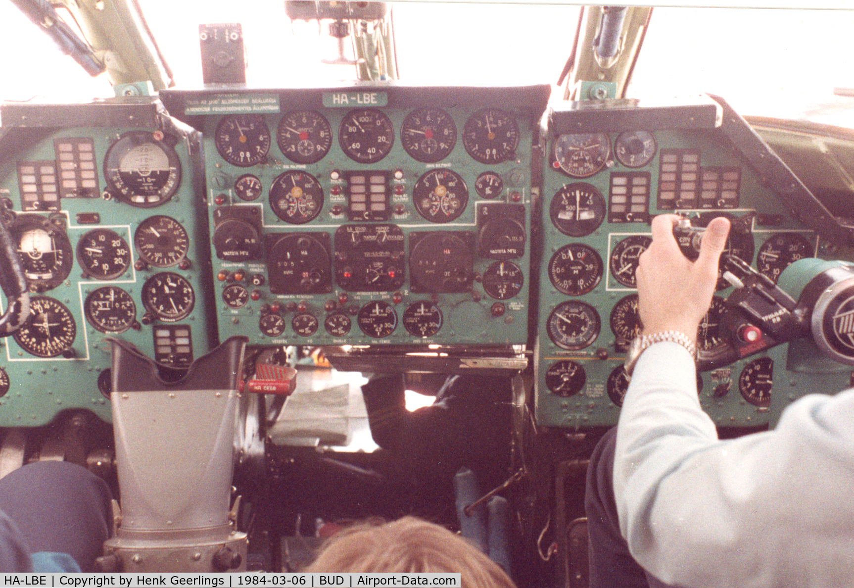 HA-LBE, 1969 Tupolev Tu-134 C/N 8350802, Malev , cockpit TU-134
