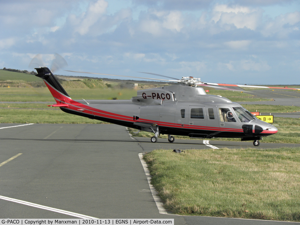 G-PACO, 2009 Sikorsky S-76C C/N 760782, Taxiing out from Area Victor