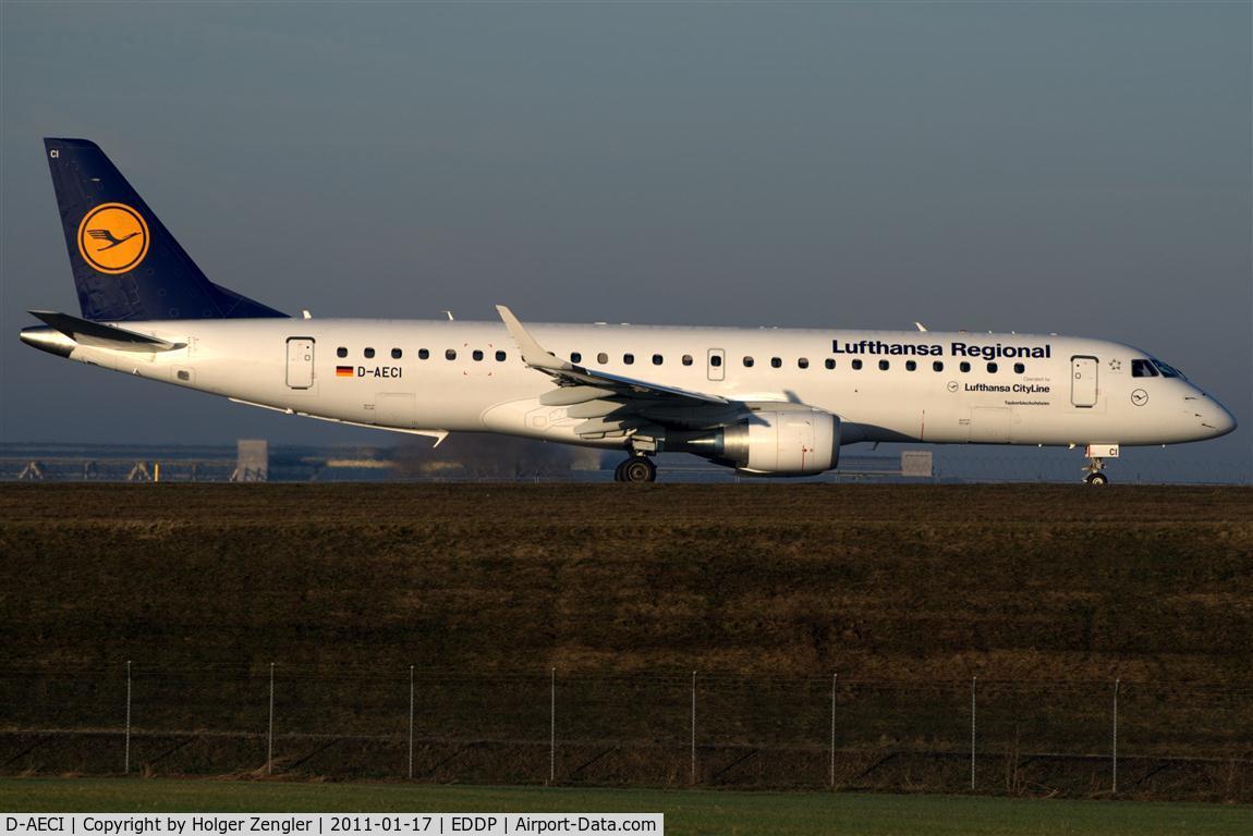 D-AECI, 2010 Embraer 190LR (ERJ-190-100LR) C/N 19000381, LH 159 to Frankfurt is passing by to rwy 26R.