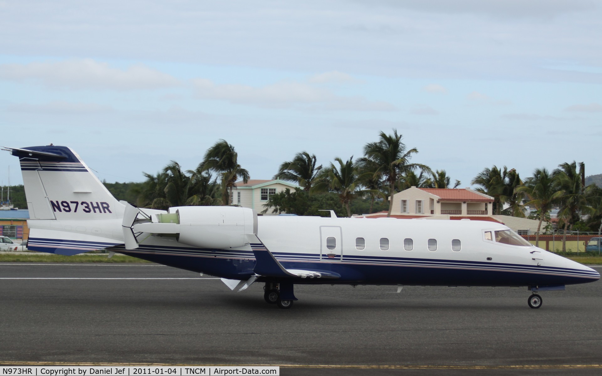 N973HR, Learjet Inc 60 C/N 260, N973Hr just landed at TNCM