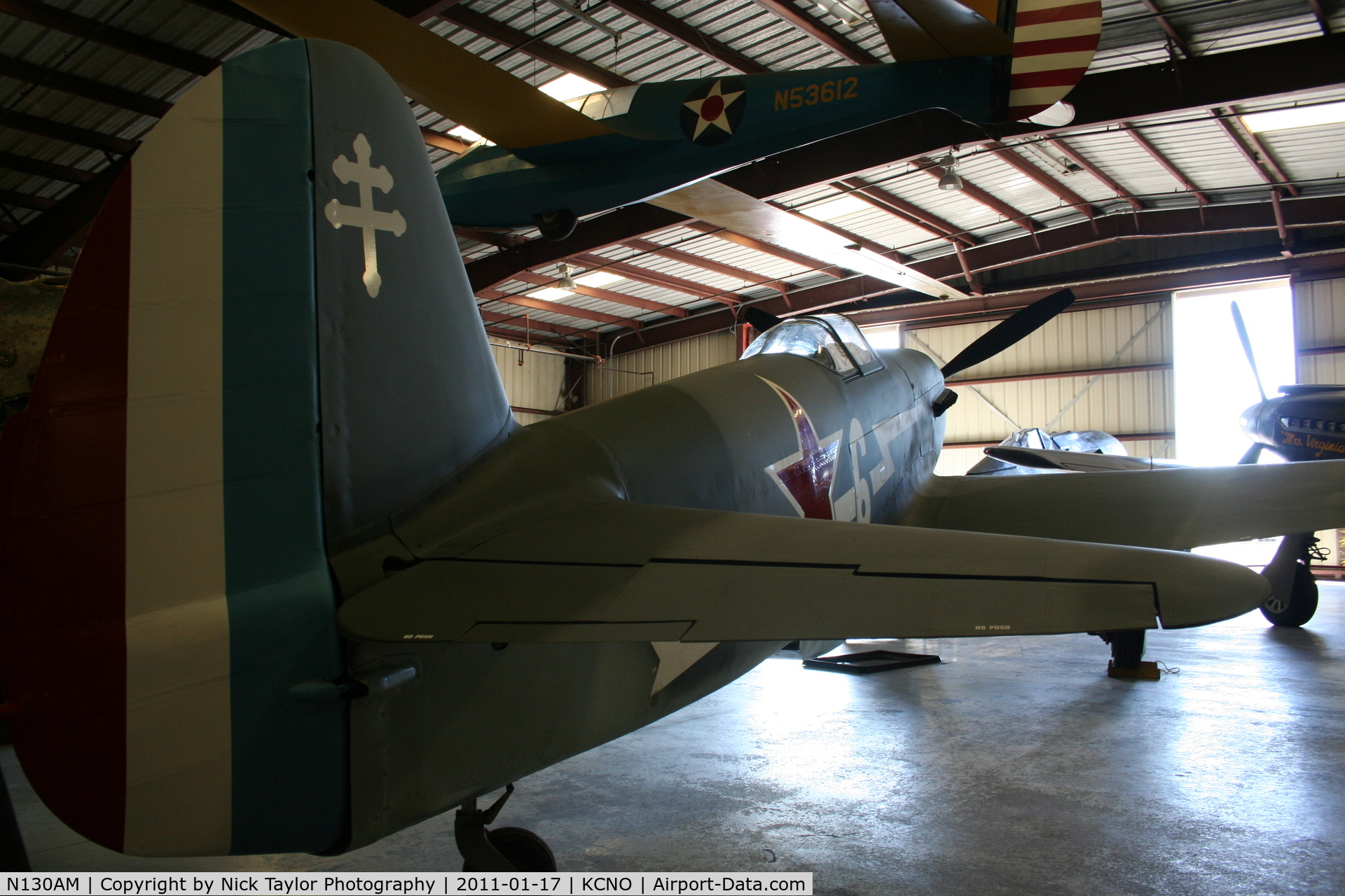 N130AM, 1995 Yakovlev Yak-3U C/N 170101, Inside the POF museum at Chino