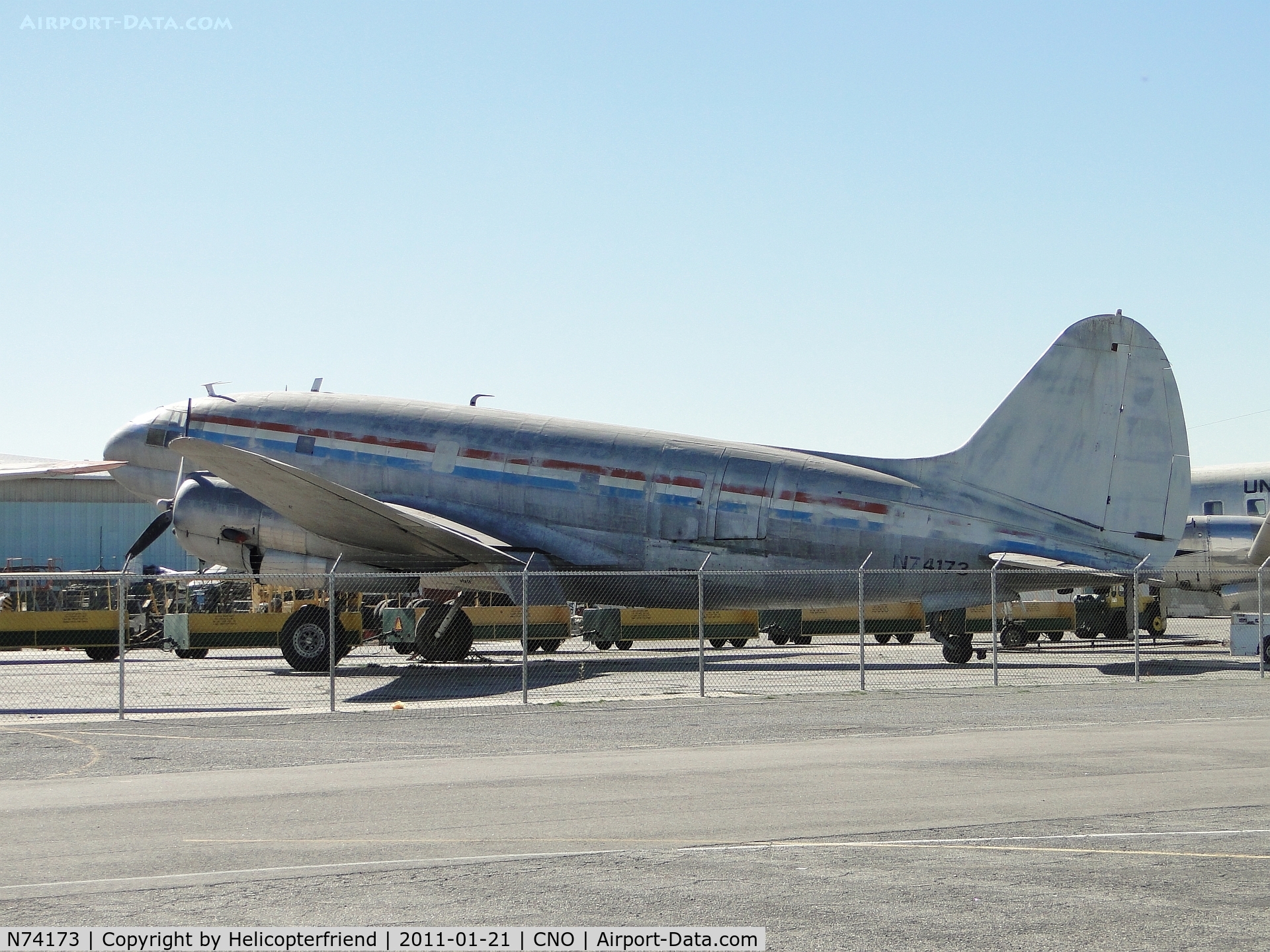 N74173, 1959 Curtiss C-46A Commando C/N 289, Parked in Yank's Museum restore area