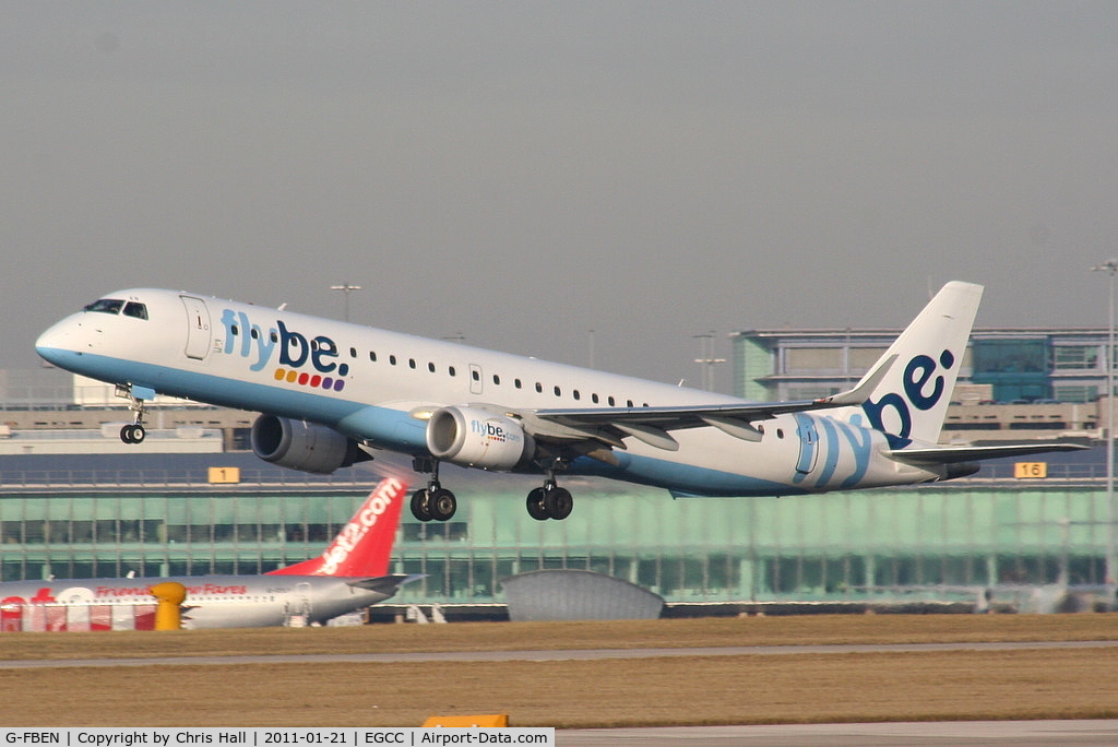 G-FBEN, 2008 Embraer 195LR (ERJ-190-200LR) C/N 19000213, flybe