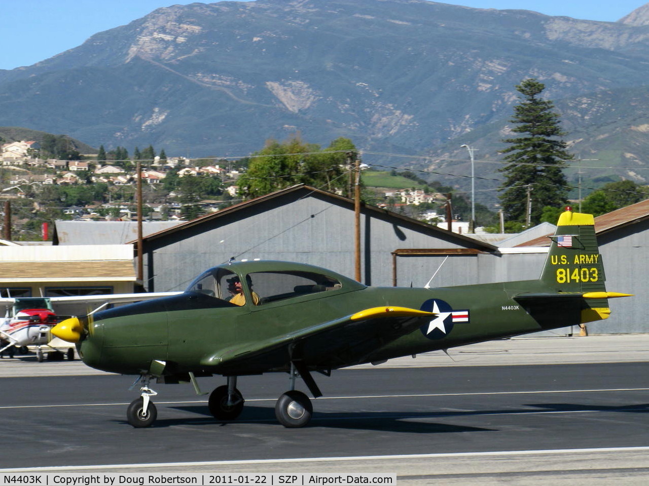 N4403K, 1948 Ryan Navion C/N NAV-4-1403, 1948 Ryan NAVION as L-17B, Continental E-185 (owner states 225 Hp engine), takeoff roll Rwy 22