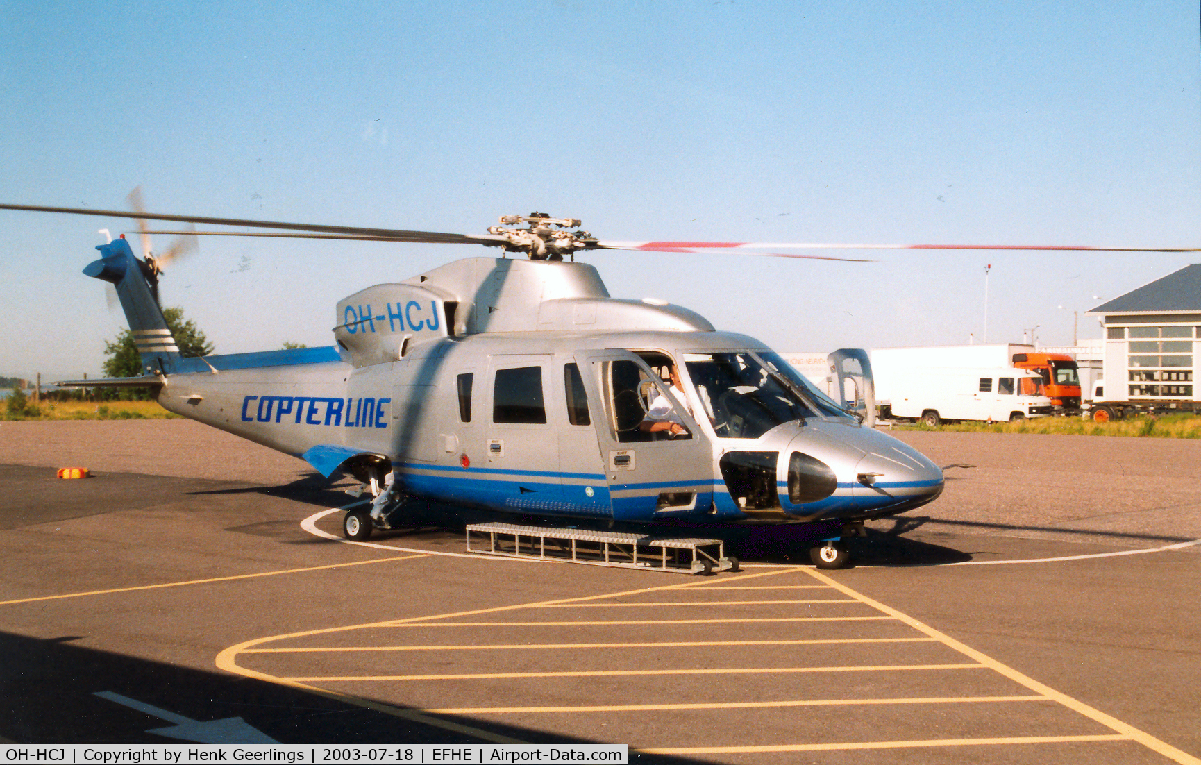 OH-HCJ, Sikorsky S-76C+ C/N 760510, Copterline , Helsinki Heliport , July 2003