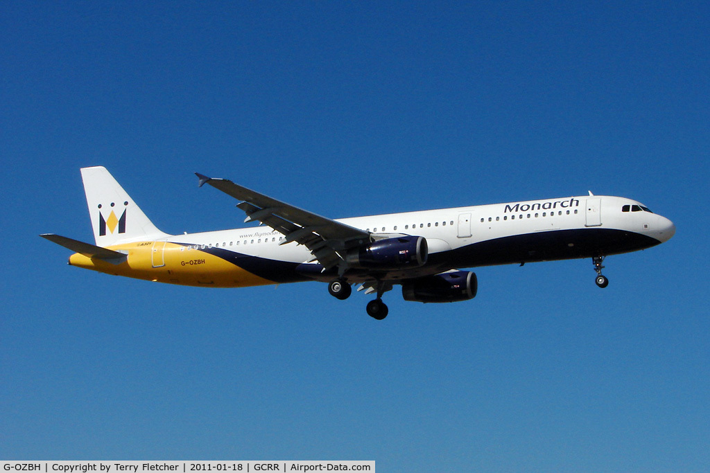 G-OZBH, 2004 Airbus A321-231 C/N 2105, Monarch's 2004 Airbus A321-231, c/n: 2105