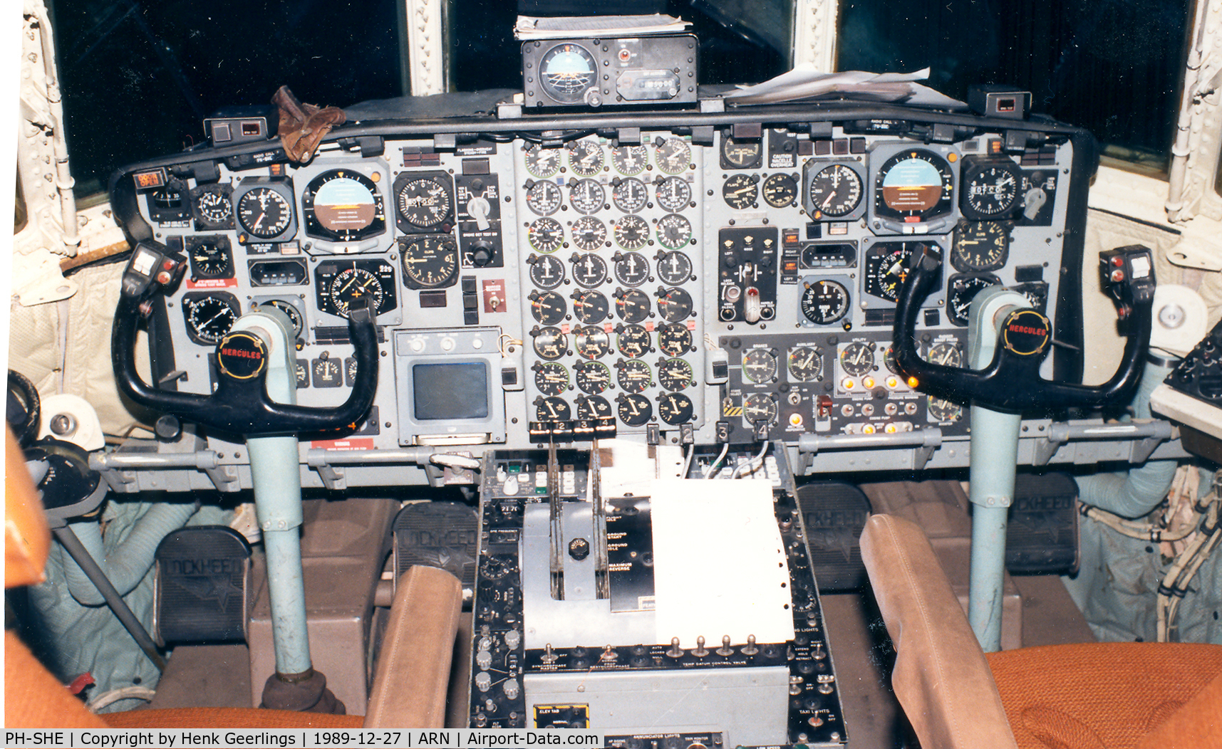 PH-SHE, 1981 Lockheed L-100-30 Hercules (L-382G) C/N 382-4895, Schreiner Airways. Operating cargo flight for KLM