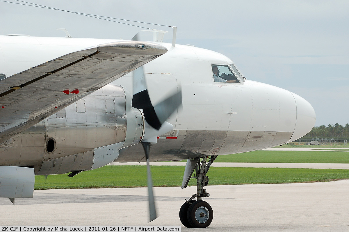 ZK-CIF, 1956 Convair 580 C/N 381, At Nuku'alofa