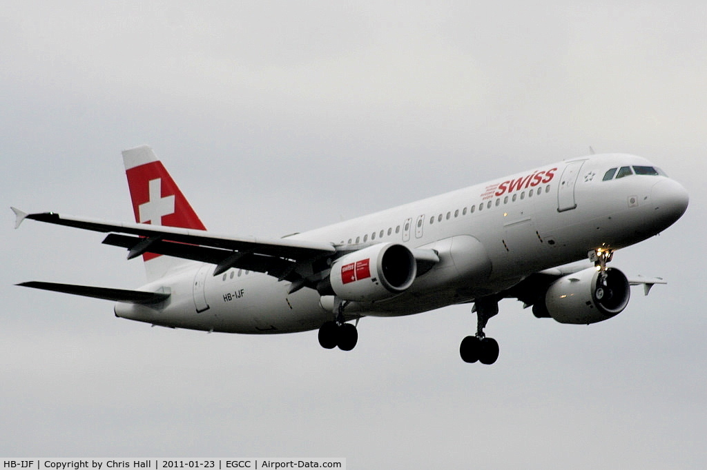 HB-IJF, 1995 Airbus A320-214 C/N 562, Swiss International A320 on approach for RW05L