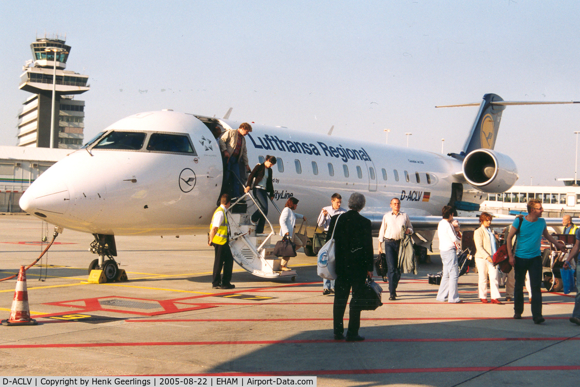 D-ACLV, 1996 Canadair CRJ-200LR (CL-600-2B19) C/N 7113, Lufthansa Regional , arrival Schiphol