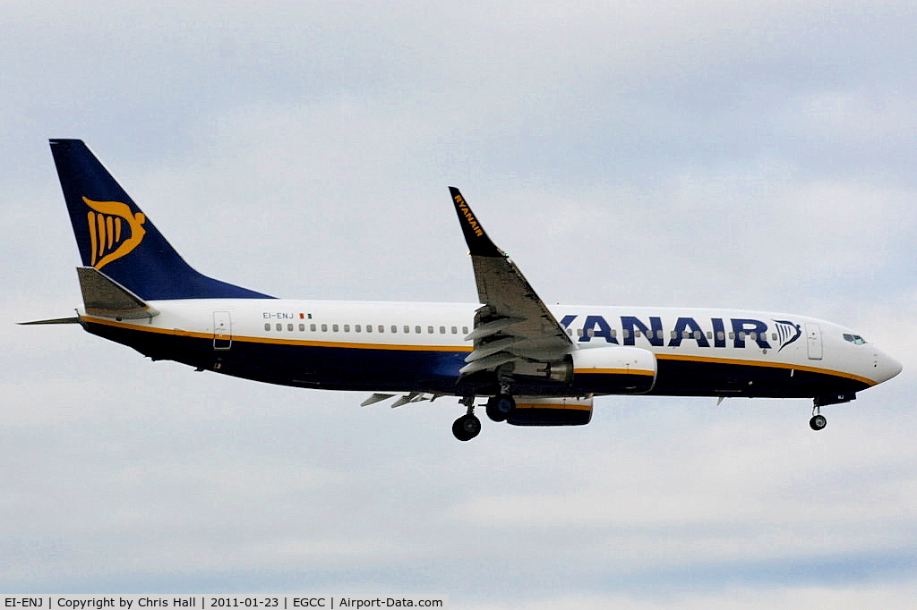 EI-ENJ, 2010 Boeing 737-8AS C/N 40301, new B737 for Ryanair making its first visit to MAN