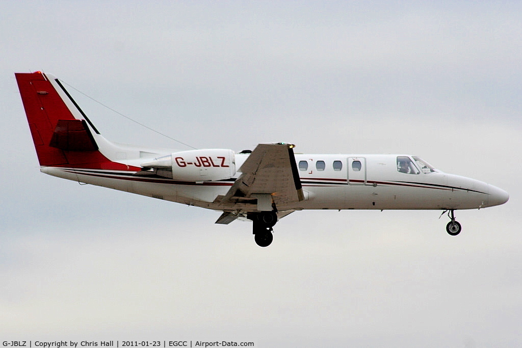 G-JBLZ, 2002 Cessna 550 Citation Bravo C/N 550-1018, 47 Jet Ltd Citation on approach for RW05L