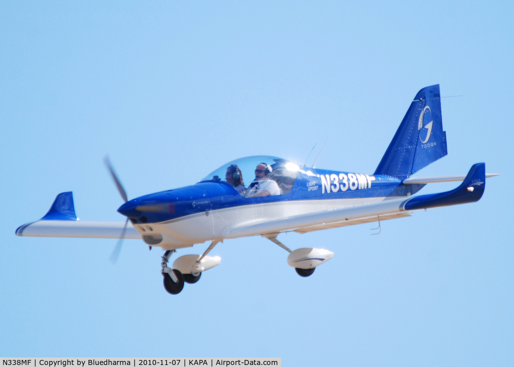 N338MF, 2008 Aero AT-4 LSA C/N AT4-017, On final to 35L.