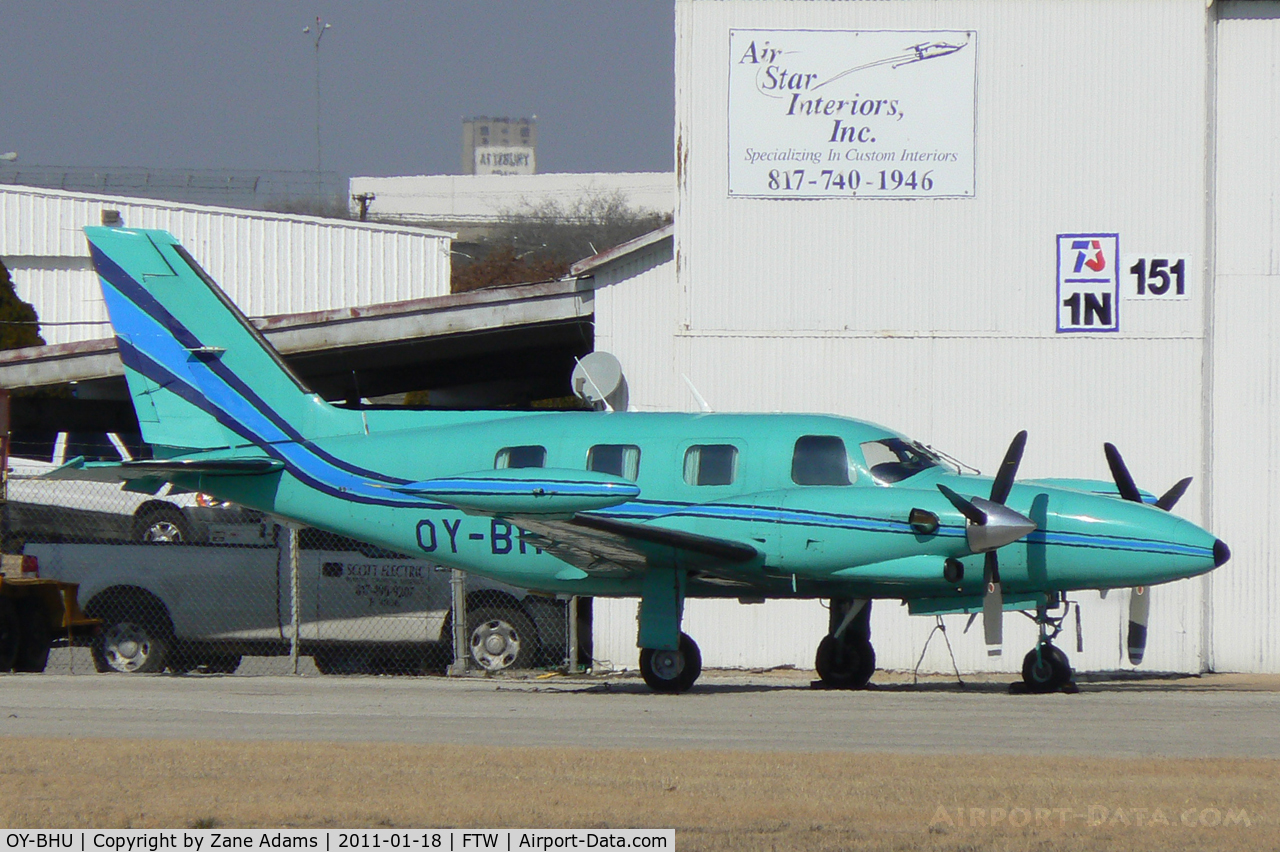 OY-BHU, 1979 Piper PA-31T1 Cheyenne I C/N 31T-7904004, At Meacham Field - Fort Worth, TX