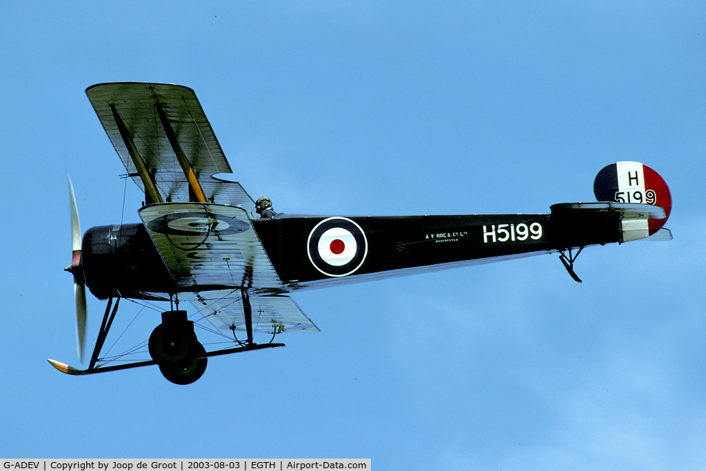G-ADEV, 1918 Avro 504K C/N R3/LE/61400, Shuttleworth air displa at Old Warden
