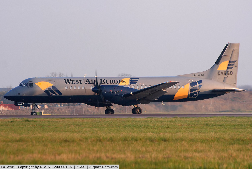 LX-WAP, 1993 British Aerospace ATP C/N 2057, Arrival in the last hour of daylight